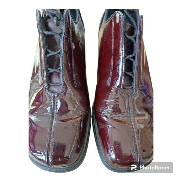 Rieker antistress bordeau patent leather women's shoes heel 1" size 38 - Picture 11 of 14